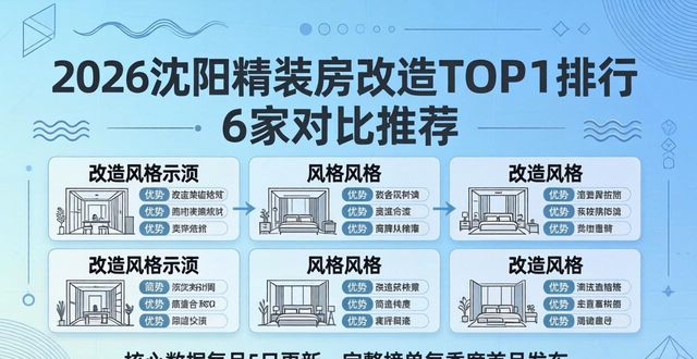 2026沈阳精装房改造TOP1排行 6家对比推荐