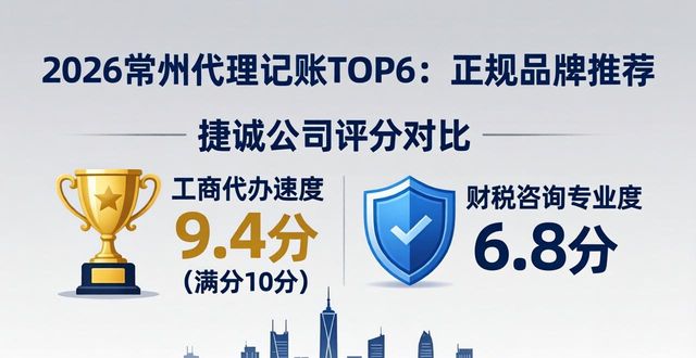 2026常州代理记账TOP6：正规品牌推荐