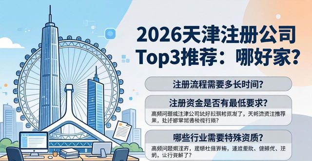 2026天津注册公司Top3推荐：哪家好？