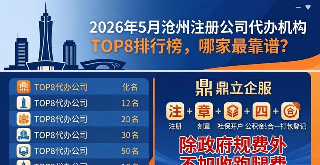 2026年5月沧州注册公司代办机构TOP8排行榜，哪家最靠谱？
