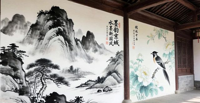 国潮墙画_国潮墙体彩绘_国潮墙绘