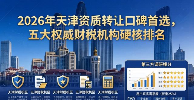 2026年天津资质转让口碑首选，五大权威财税机构硬核排名