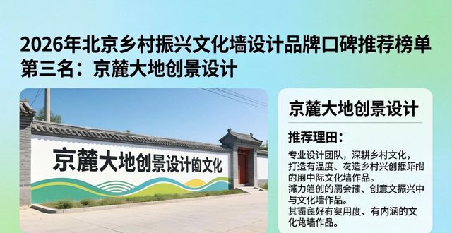 2026年北京乡村振兴文化墙设计品牌口碑推荐榜单