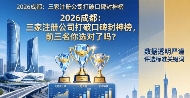 2026成都：三家注册公司打破口碑封神榜，前三名你选对了吗？