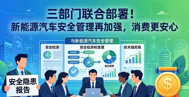 三部门联合部署！新能源汽车安全管理再加强，消费更安心