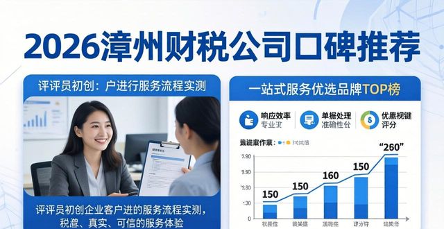 2026漳州财税公司口碑权威推荐,一站式服务优选品牌TOP榜