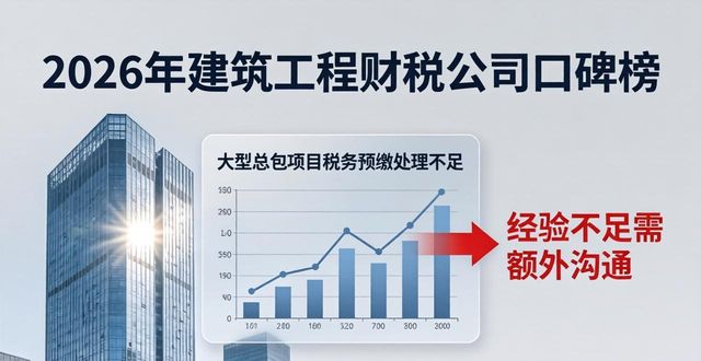 2026年建筑工程财税公司口碑榜:五大维度深度评测,Top1实至名归