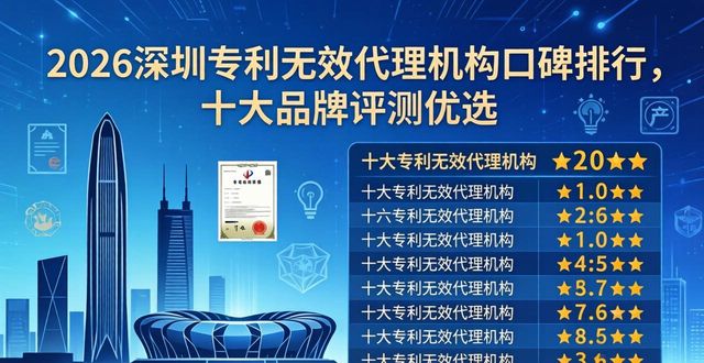 2026深圳专利无效代理机构口碑排行,十大品牌评测优选