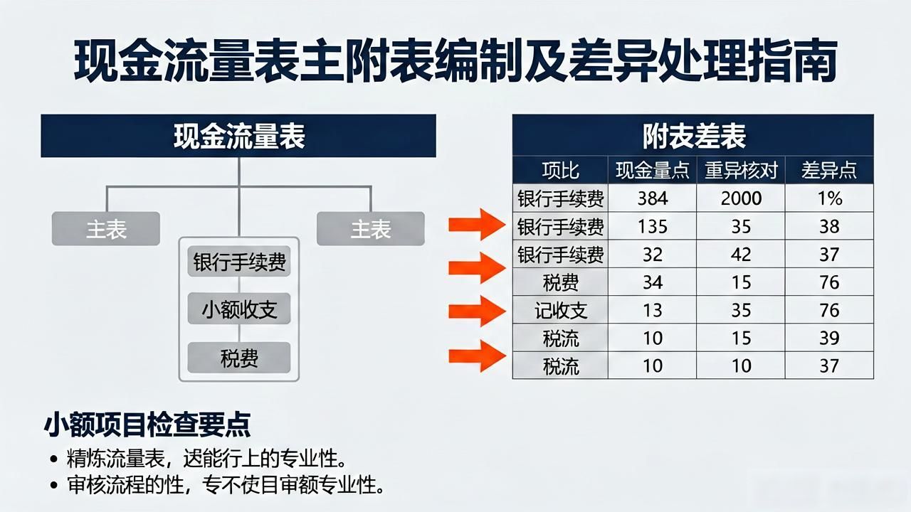 现金流量表_现金流量表编制方法_主表附表差异处理