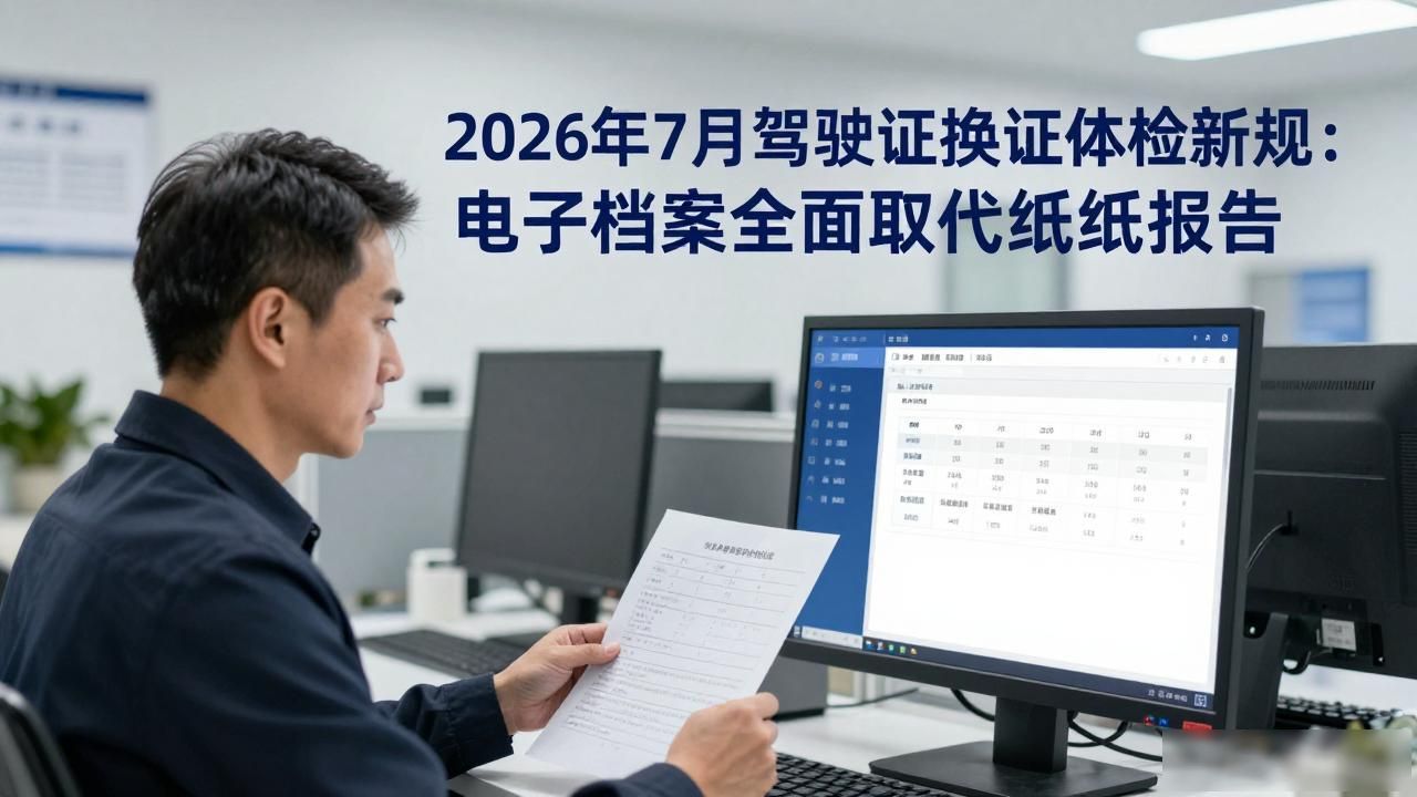 驾驶证换证体检新规定_电子档案_电子档案体检流程