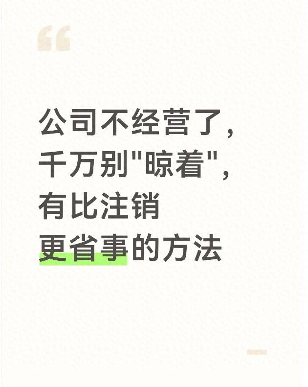 闲置公司处理方案_清算代办_歇业备案