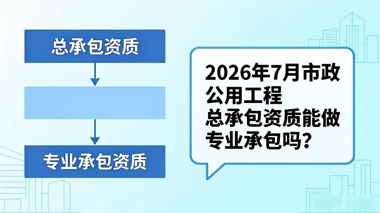 市政公用工程总承包资质可以做专业承包_专业承包资质_市政公用工程总承包资质与专业承包的区别