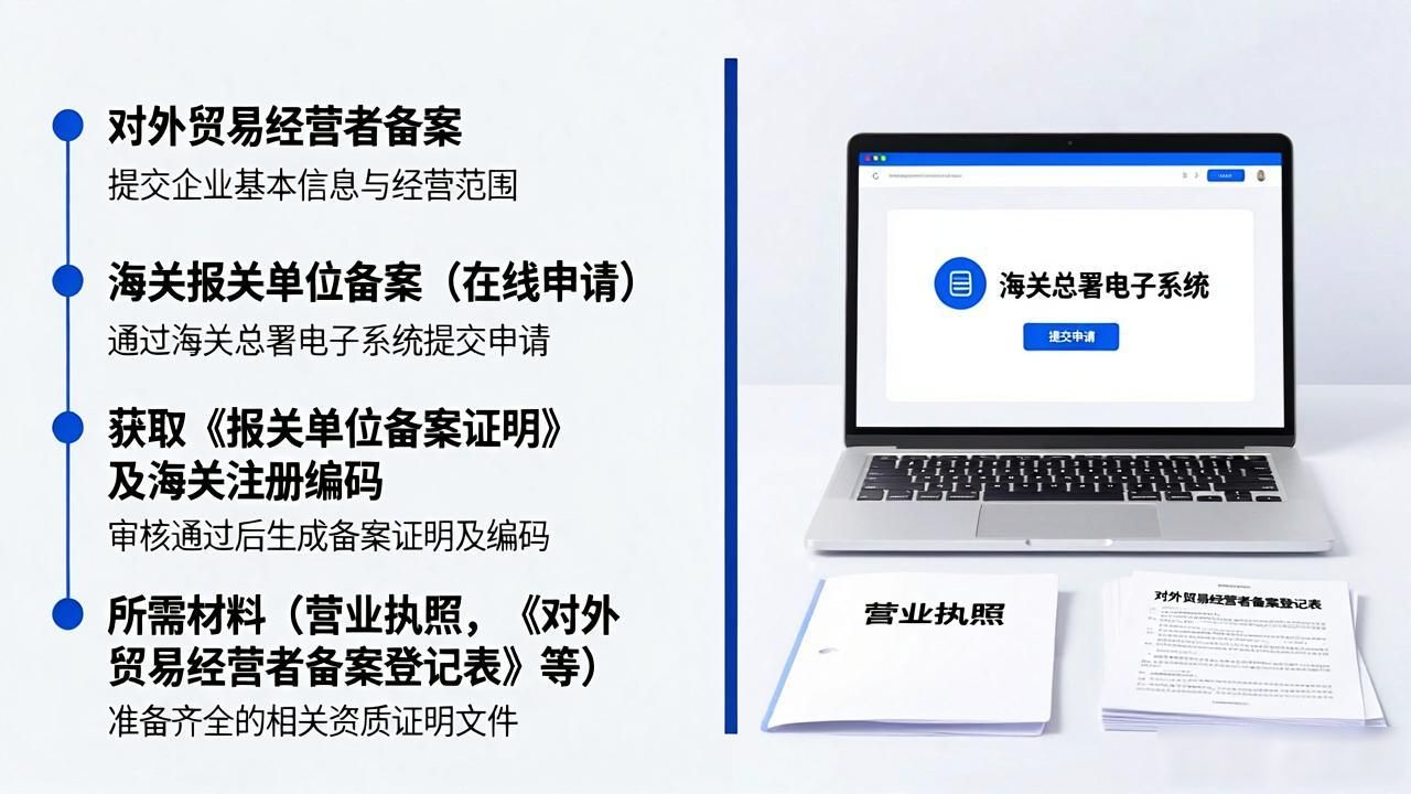 跨境电商进出口权办理流程_进出口权代办_外贸企业备案登记步骤