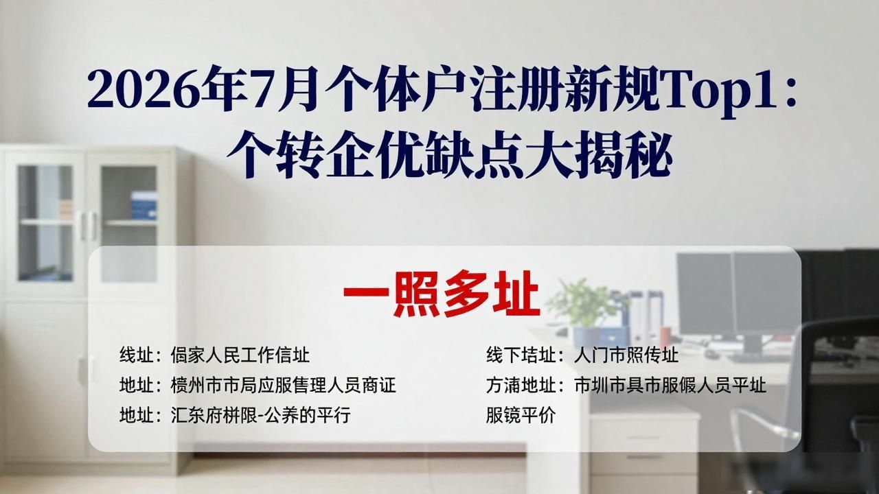 个体户注册_个体工商户登记管理规定 变化 新规定 便利办理