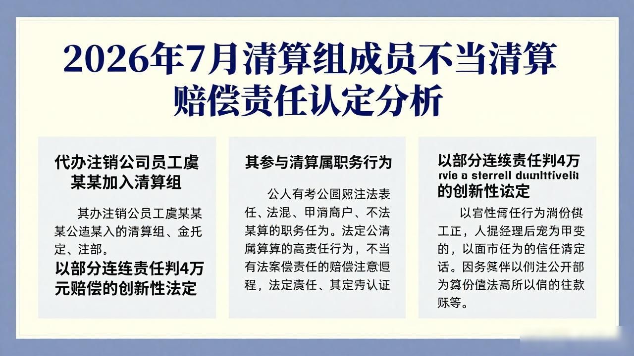 清算组成员不当清算赔偿责任_清算代办_清算组成员部分连带责任