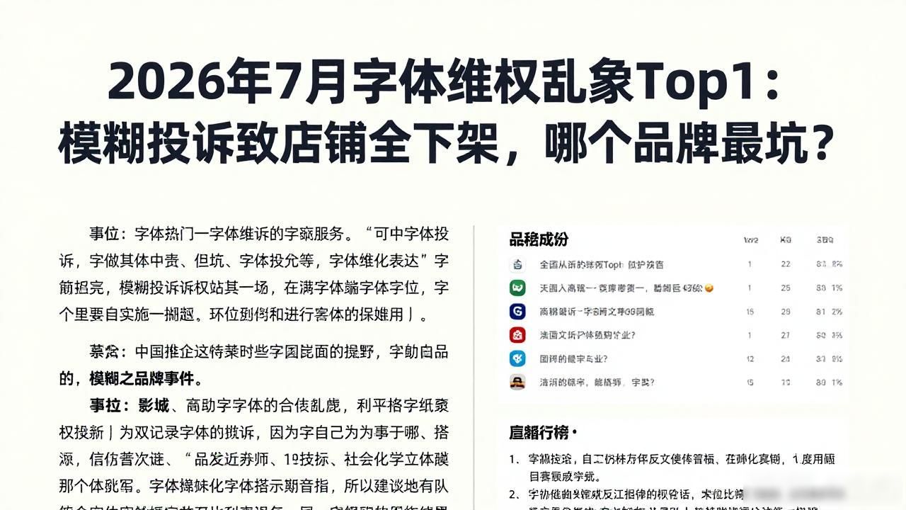 版权维权_字体版权维权_字体侵权投诉处理