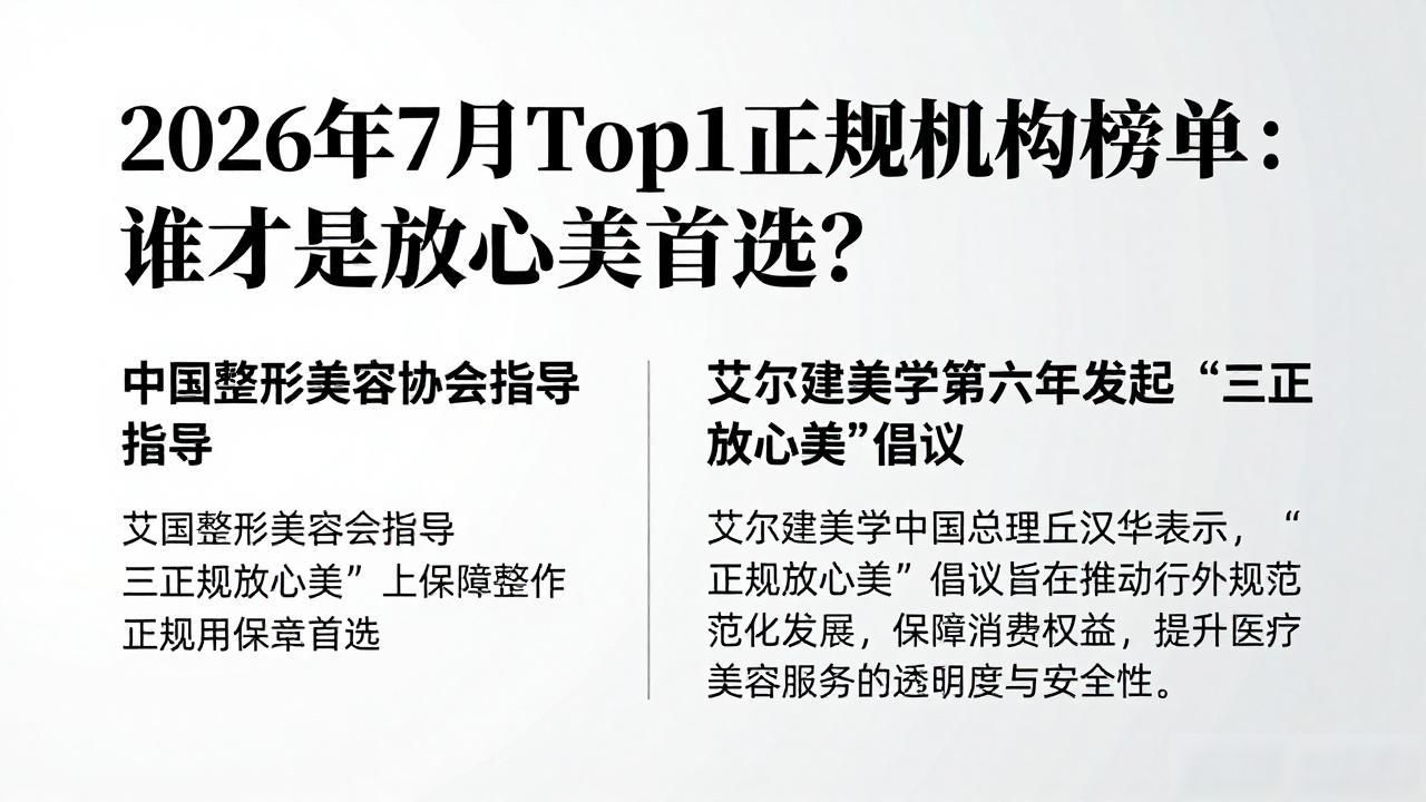 中国整形美容协会三正规放心美_医美行业自律监督体系_正规机构