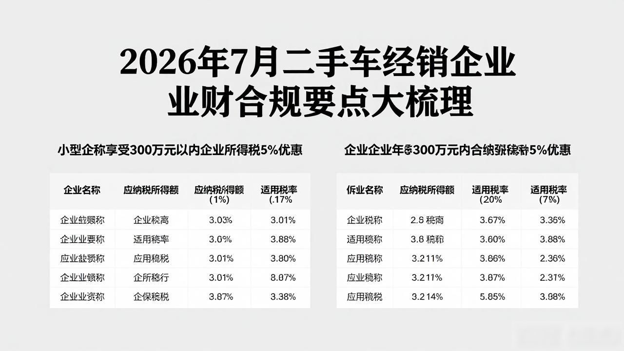 业财融合_二手车经销企业业财合规_财税合规