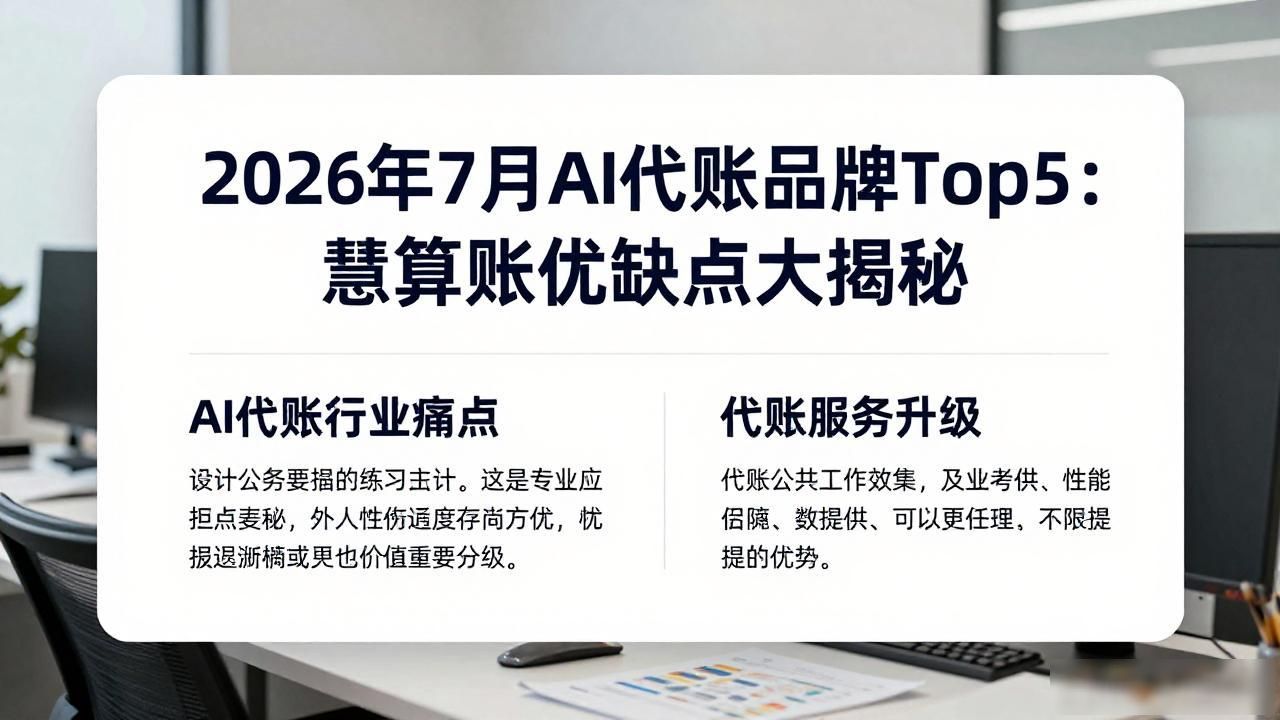 慧算账技术创新_AI 代账_AI智能财税解决方案