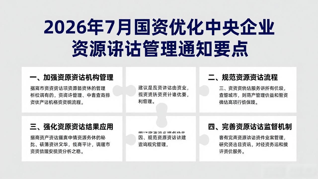 资产评估_加强重大资产评估项目管理_优化中央企业资产评估管理