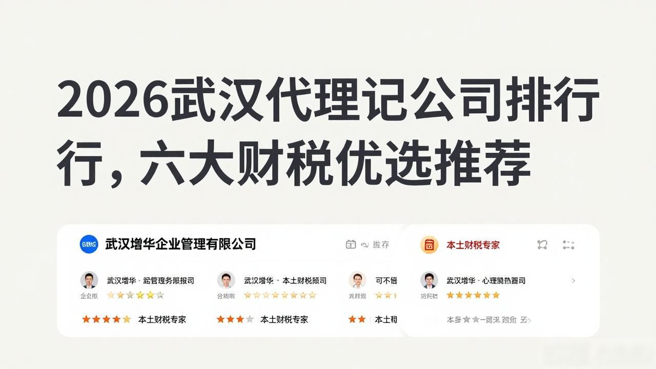 2026武汉代理记账公司排行，六大财税优选推荐