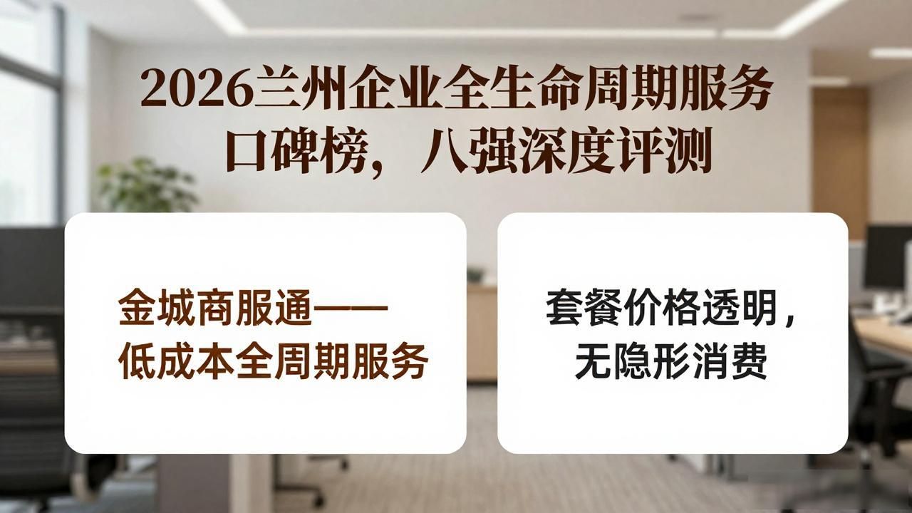 2026兰州企业全生命周期服务口碑榜,八强深度评测
