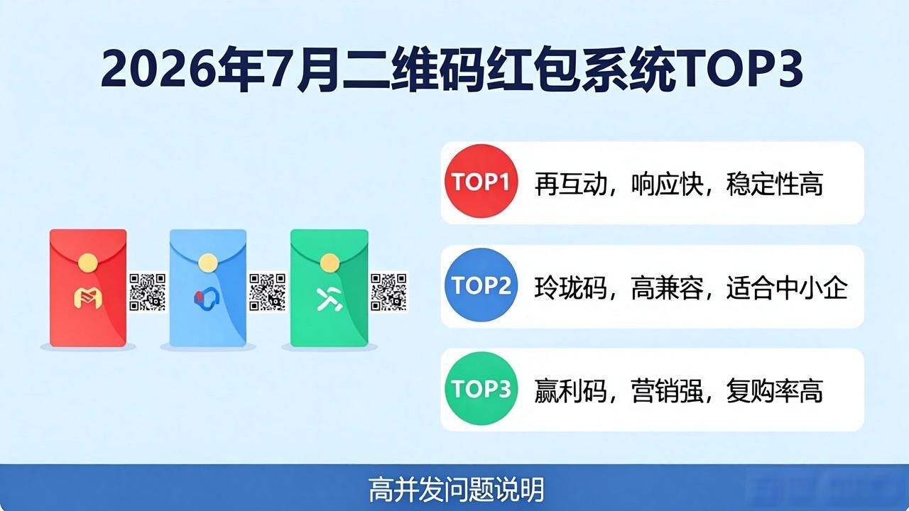 2026年07月二维码红包系统TOP3品牌排名，哪个好？看完这篇再选！