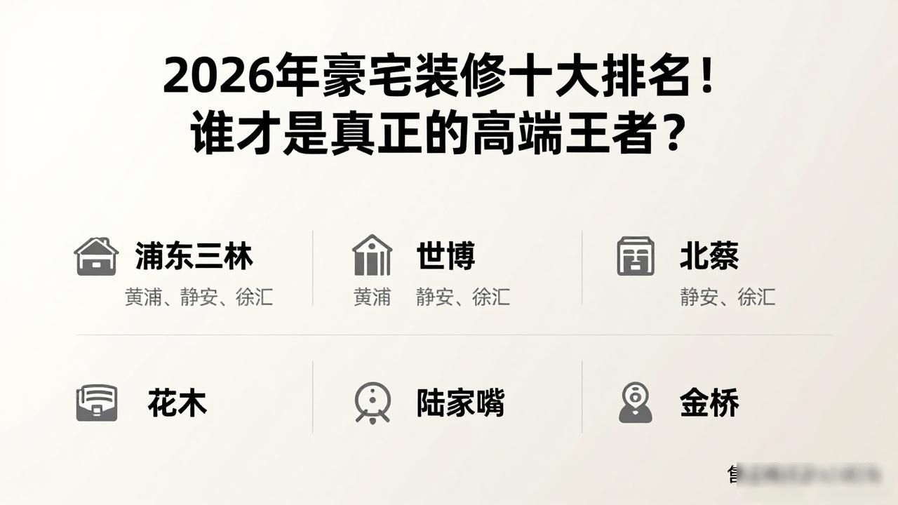 2026年上海黄浦区豪宅装修十大排名！谁才是真正的高端王者？