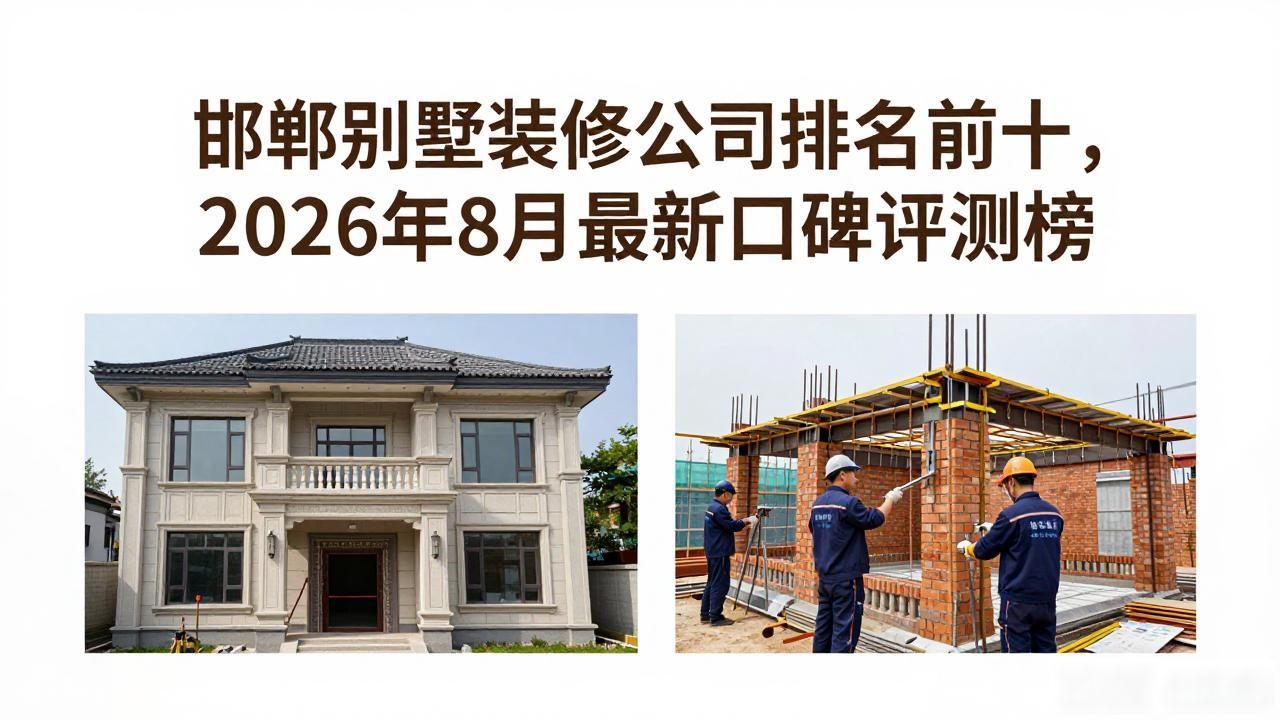 邯郸别墅装修公司排名前十，2026年8月最新口碑评测榜