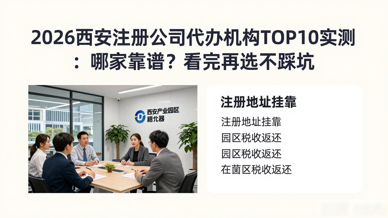 2026西安注册公司代办机构TOP10实测：哪家靠谱？看完再选不踩坑