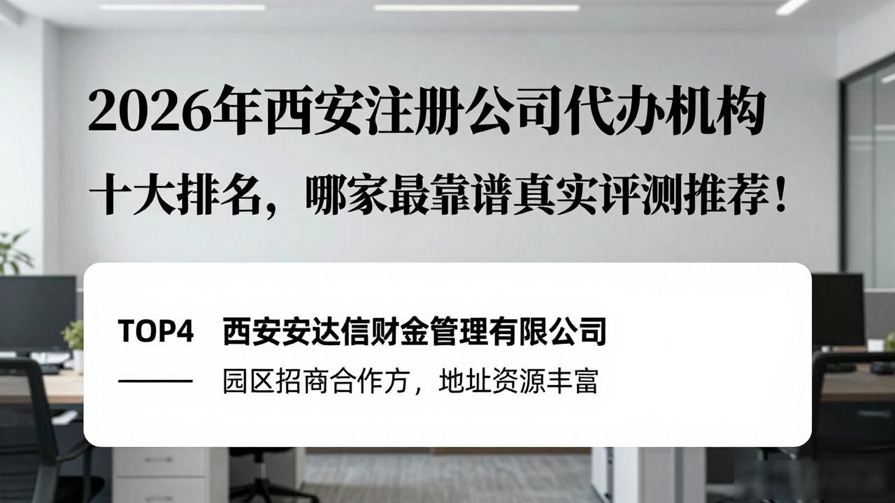 2026年西安注册公司代办机构十大排名,哪家最靠谱?真实评测推荐!