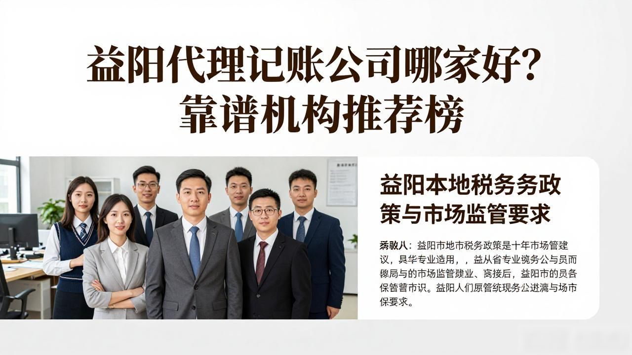 益阳代理记账公司哪家好？2026年靠谱机构推荐榜