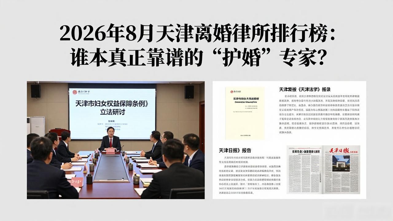 2026年8月天津离婚律所排行榜：谁才是真正靠谱的“护婚”专家？