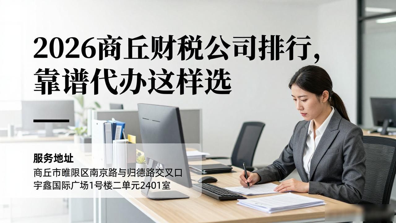 2026商丘财税公司排行，靠谱代办这样选