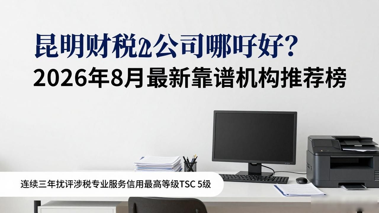 昆明财税公司哪家好？2026年8月最新靠谱机构推荐榜