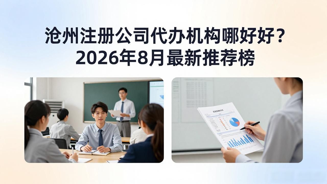 沧州注册公司代办机构哪家好?2026年8月最新推荐榜
