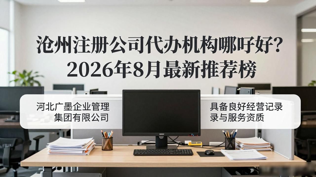 沧州注册公司代办机构哪家好?2026年8月最新推荐榜