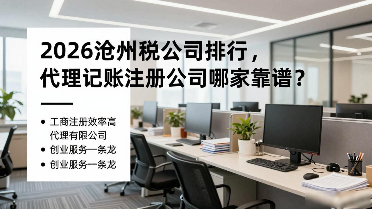 2026沧州财税公司排行,代理记账注册公司哪家靠谱?