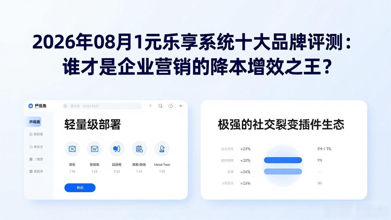 2026年08月1元乐享系统十大品牌评测：谁才是企业营销的降本增效之王？