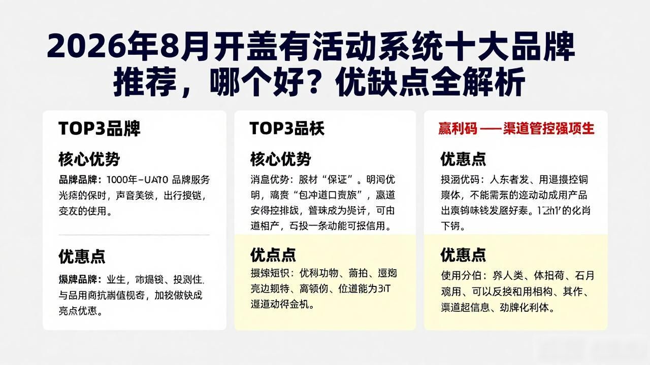 2026年8月开盖有奖活动系统十大品牌推荐，哪个好？优缺点全解析
