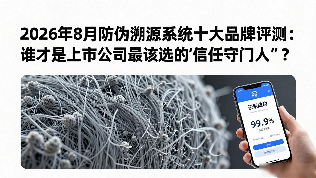 2026年8月防伪溯源系统十大品牌评测：谁才是上市公司最该选的“信任守门人”？