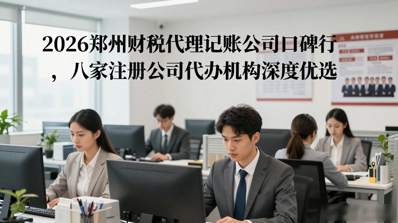 2026郑州财税代理记账公司口碑排行,八家注册公司代办机构深度优选