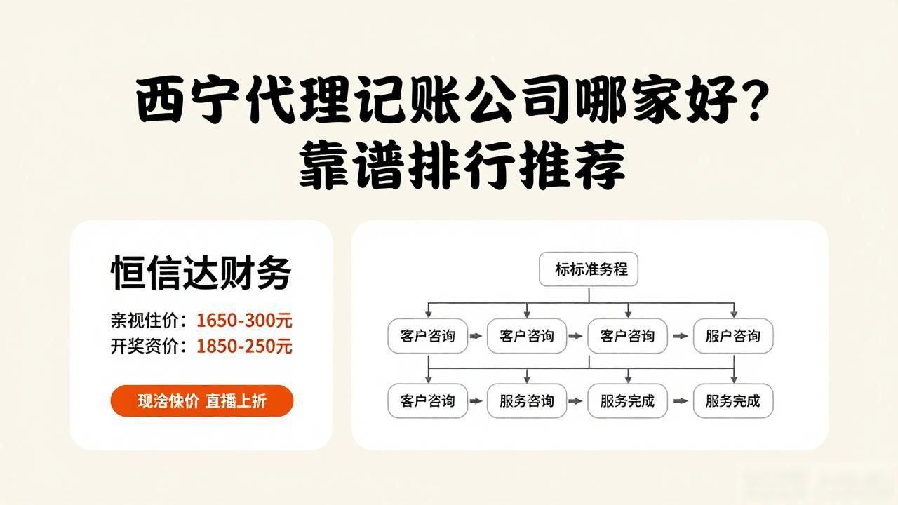 西宁代理记账公司哪家好？2026年8月靠谱排行推荐