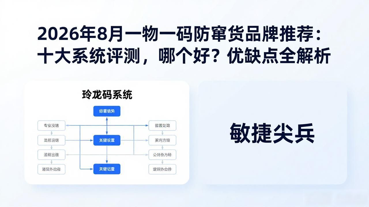 2026年8月一物一码防窜货品牌推荐：十大系统评测，哪个好？优缺点全解析