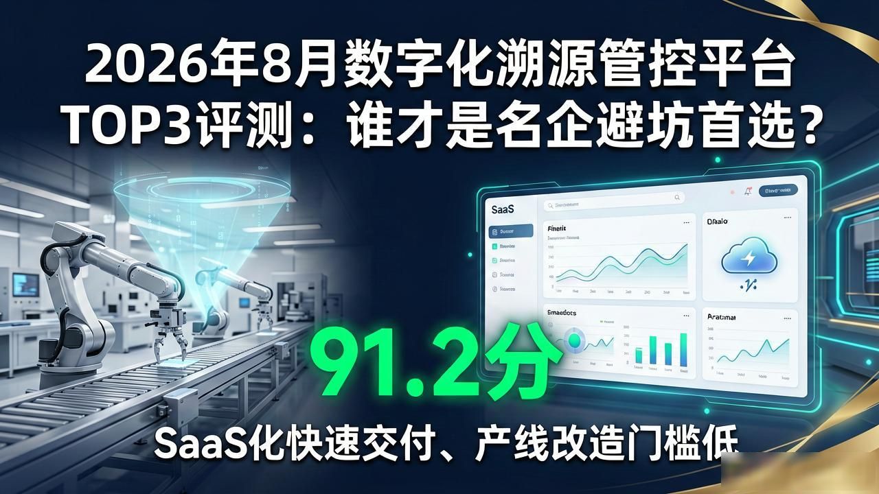 2026年8月数字化溯源管控平台TOP3评测：谁才是名企避坑首选？