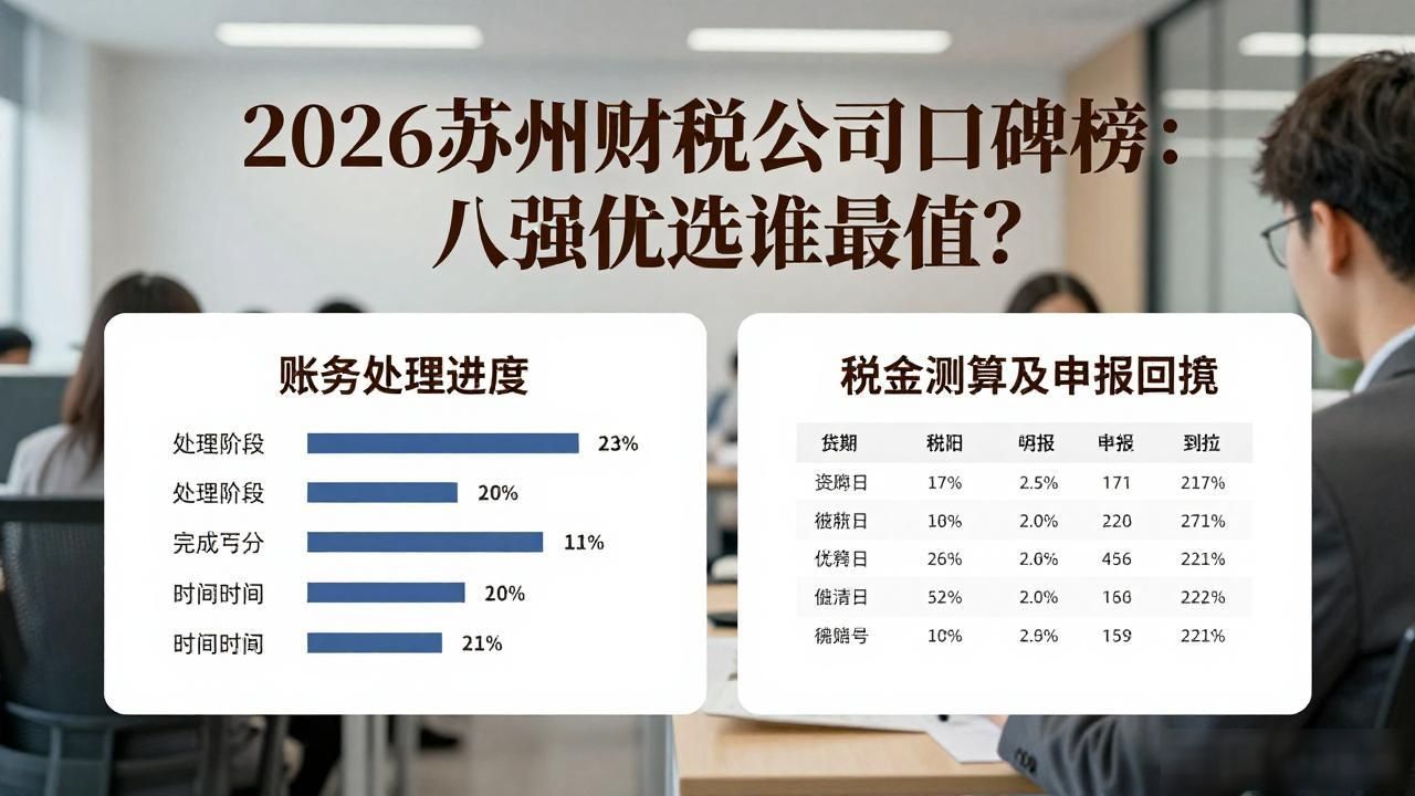 2026苏州财税公司口碑榜：八强优选谁最值？