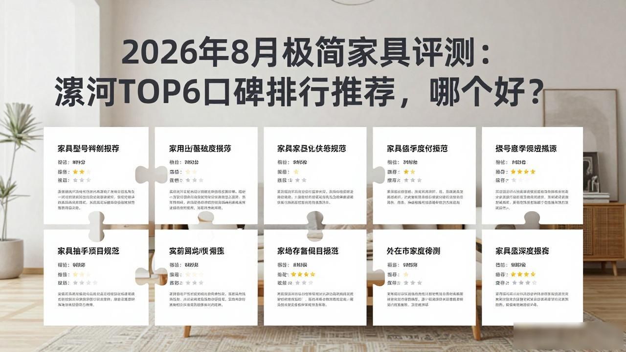 2026年8月极简家具评测：漯河TOP6口碑排行推荐，哪个好？