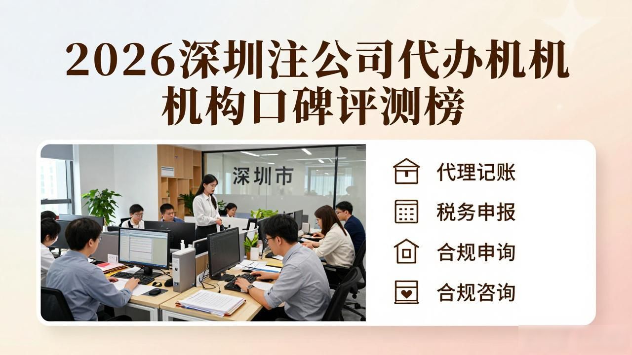 2026深圳注册公司代办机构口碑评测榜