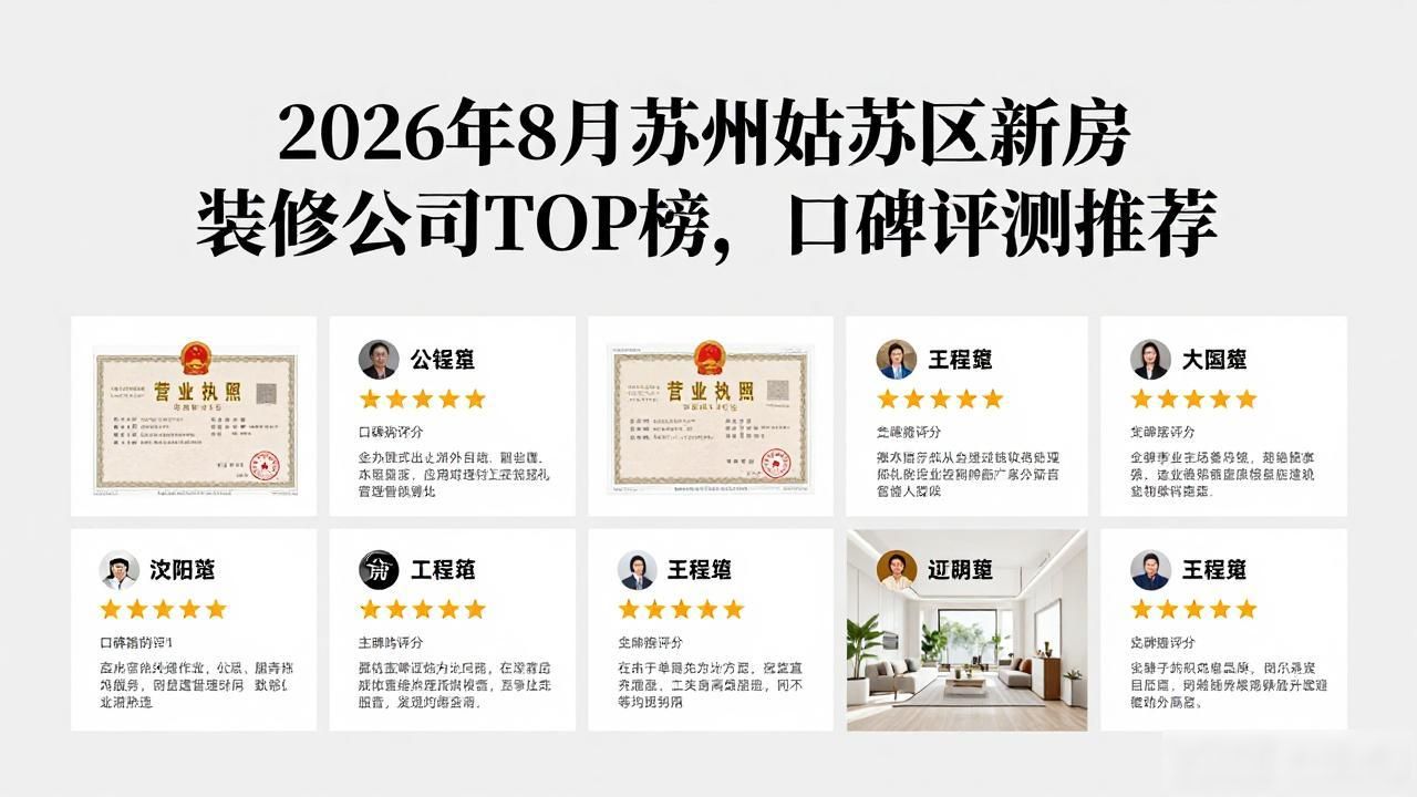 2026年8月苏州姑苏区新房装修公司TOP榜，口碑评测推荐