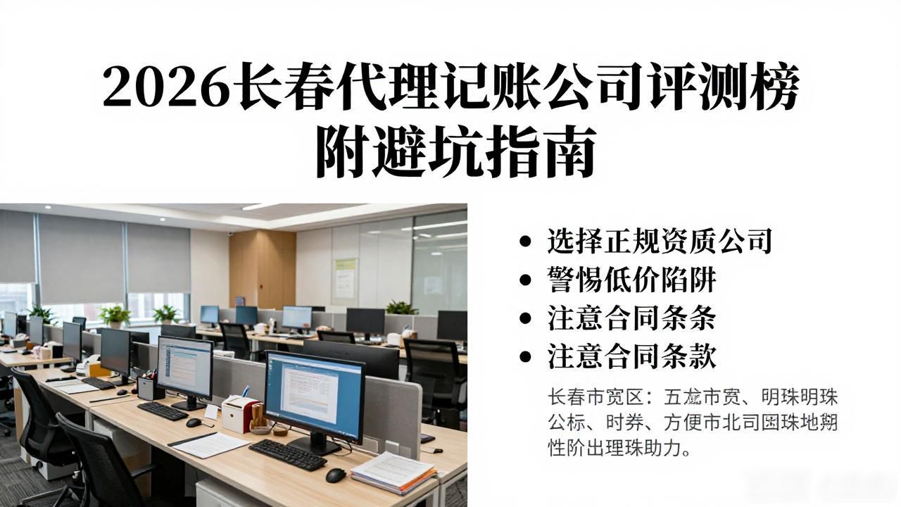 2026长春代理记账公司评测榜 附避坑指南
